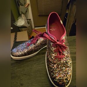 Keds Kate Spade New York Multicolored Glitter Tennis Shoes Size 11